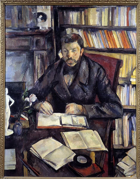 Portrait of Gustave Geffroy (1855-1926) Writer Painting by Paul Cezanne (1839-1906