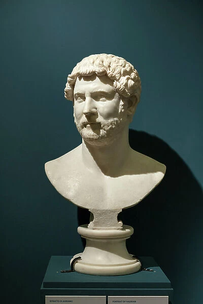 Portrait of Hadrian, from Villa Adriana, Tivoli, 117-128 AD (marble)