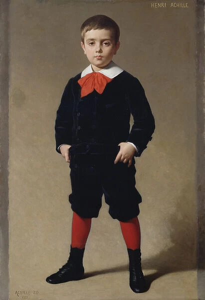 Portrait of Henri Achille, the artists son, 1881 (oil on canvas)