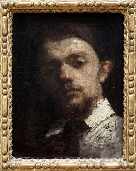 Portrait of Henri Fantin Latour (1836-1904), French painter, Painting, self-portrait. Photography, KIM Youngtae, Lyon, Musee des Beaux Arts de Lyon