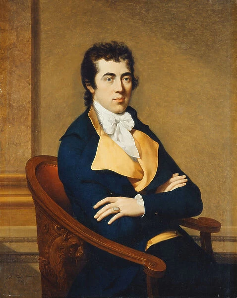 Portrait of Henry Richard Vassall Fox, 3rd Lord Holland (1766-1837), seated half length