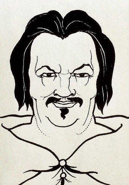Portrait of Honore de Balzac, 1890 (engraving)