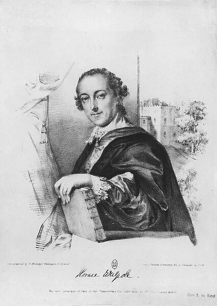 Portrait of Horace Walpole (1717-97) Count of Orford, engraved by G. Madeley, 1754