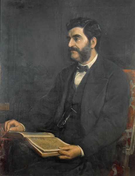 Portrait of Hormuzd Rassam, 1869 (oil on canvas)