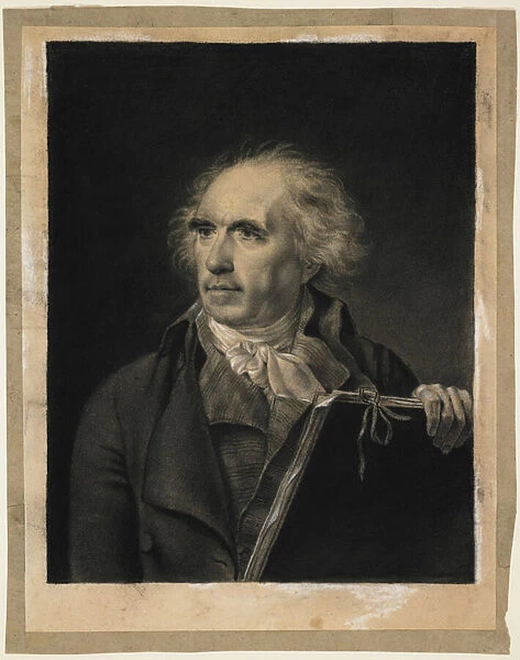 Portrait of Hubert Robert, c. 1798-99 (black & white chalk)