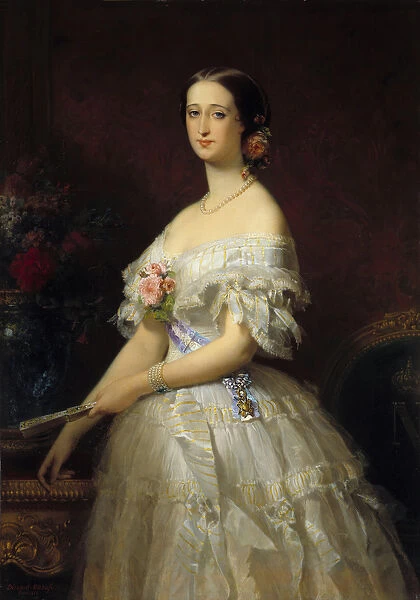 Portrait of The Imperatrice Eugenie (1826-1920). Painting by Edouard Louis Dubufe
