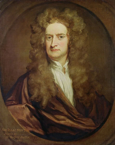 Portrait of Isaac Newton (1642-1727) 1702 (oil on canvas)