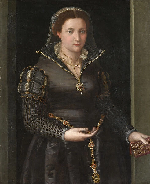 Portrait of Isabella de Medici (Portrait of a Lady), c. 1550-1565. (oil on canvas)
