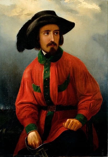 Portrait of the Italian patriot Antonio Solari Painting by Giacomo Ulisse Borzino (19th century) Genes, Museo del Risorgimento