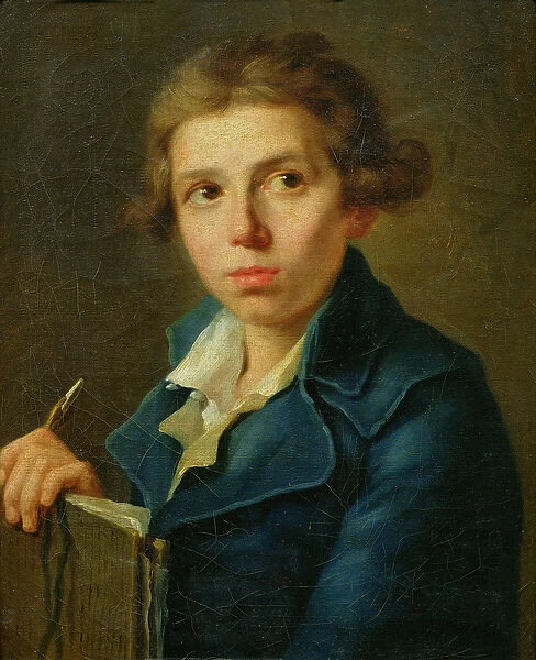 Portrait of Jacques-Louis David (1748-1825) as a Youth (oil on canvas)