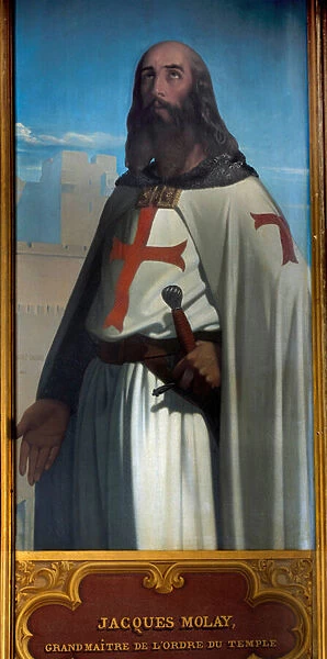 Portrait of Jacques de Molay (Molai) (ca. 1243-1314), last great master of the Templars