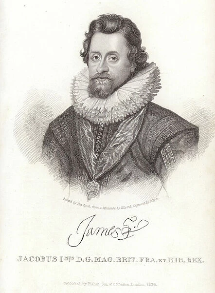 Portrait of James I of England and Ireland (engraving)