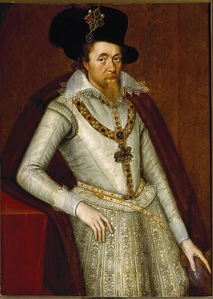 Portrait of James I of England and VI of Scotland, Knights of the Order of the Garter, c