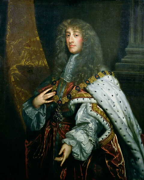 Portrait of James II (1633-1701) in Garter Robes (oil on canvas)