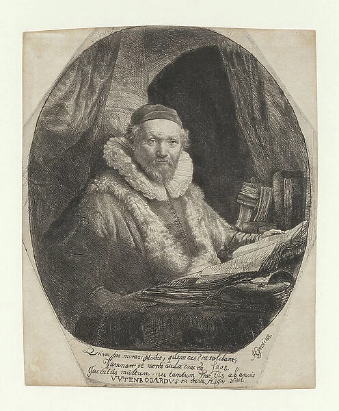 Portrait of Jan Uytenbogaert, 1635 (etching)