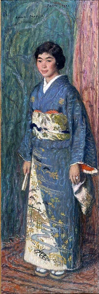 Portrait of a Japanese woman in a kimono, or Madame Kuroki, 1922 (oil on canvas)