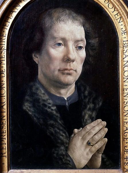 Portrait of Jean Carondelet (1469-1545), advisor to Charles V Painting by Jan Gossaert