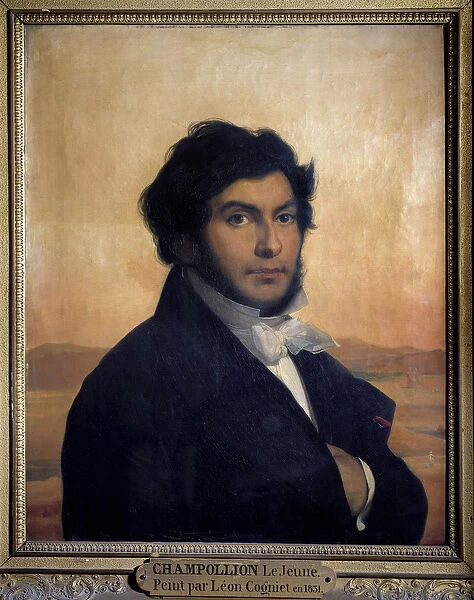 Portrait of Jean-Francois (Jean Francois) Champollion (1790-1832), French egyptologist