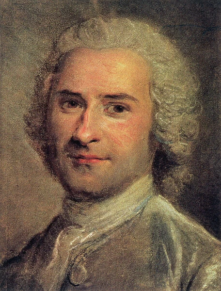 Portrait of Jean Jacques Rousseau, 1712-78 (print)