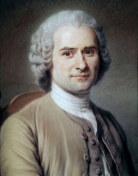 Portrait of Jean Jacques Rousseau, 18th century (pastel on paper)