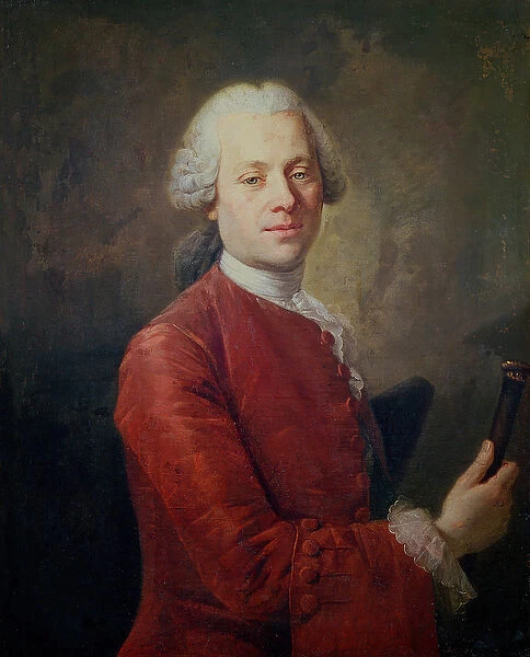 Portrait of Jean le Rond d Alembert (1717-83) (oil on canvas)