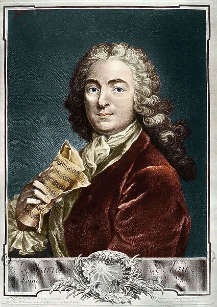 Portrait of Jean Marie Leclair (1697-1764) violinist and composer, 18th century engraving