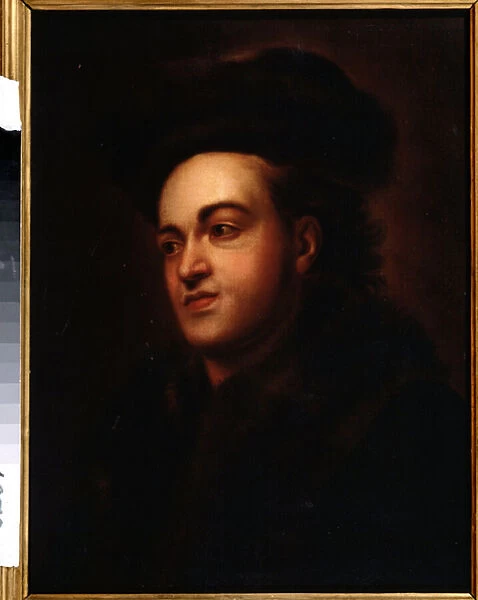 Portrait de jeune homme. Portrait of a young man. Peinture de Jan ou Johann Kupetzki (Kupecky, Kupezky, Kupetzky, Kupecki, Kopecki, 1666 ou 1667-1740). Art tchecoslovaque, style baroque. Huile sur toile