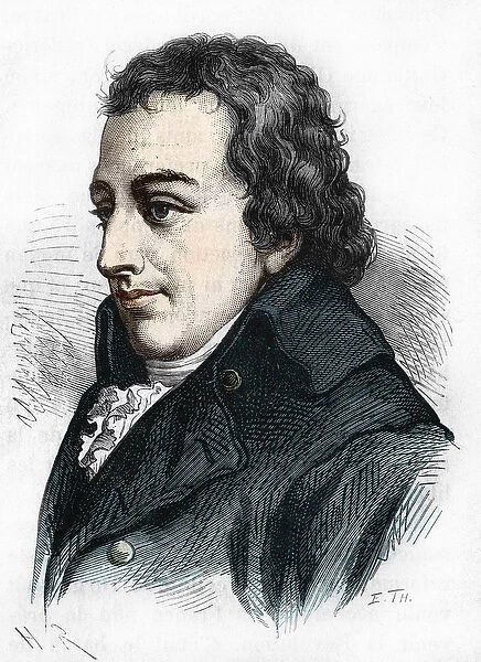 Portrait of Johann Gottlieb Fichte. German philosopher (1762 to 1814)