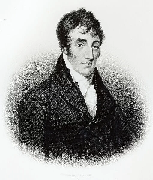 Portrait of John Clare (1793-1864) (engraving) (b  /  w photo)