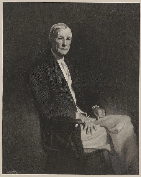 Portrait of John D. Rockefeller, print made by Timothy Cole, 1921 (wood engraving)