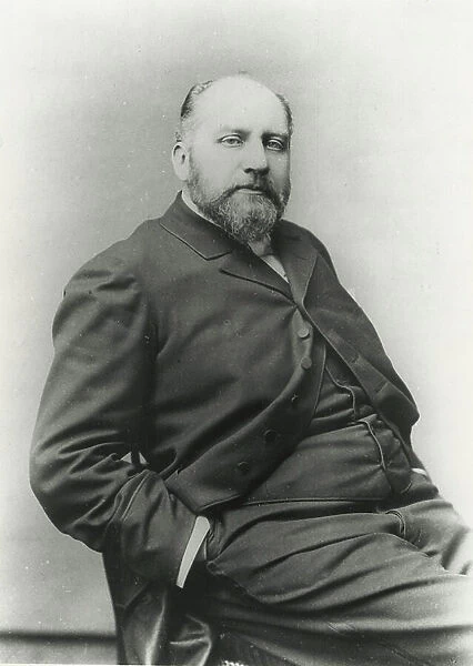 Portrait of John Grand-Carteret, c. 1900 (b / w photo)