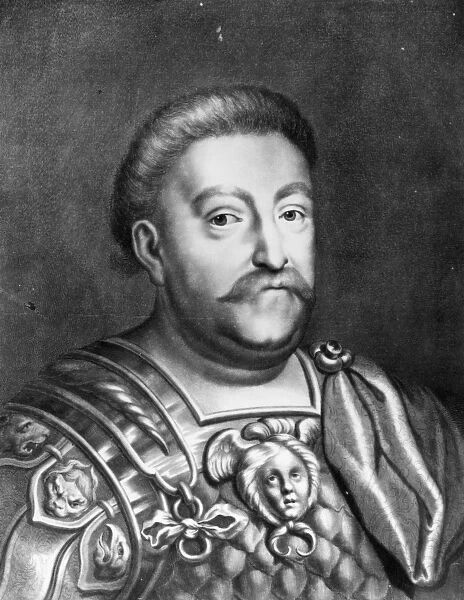 Portrait of John III Sobieski (engraving) (b  /  w photo)