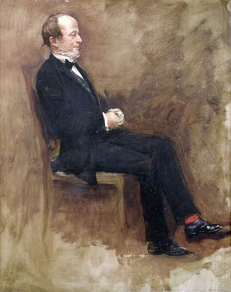 Portrait of John Lemoine (study for Hansard), 1889 (oil on wood)