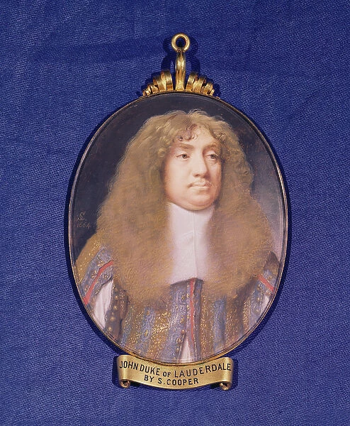 Portrait of John Maitland (1616-82) Duke of Lauderdale, 1664 (w  /  c on vellum)