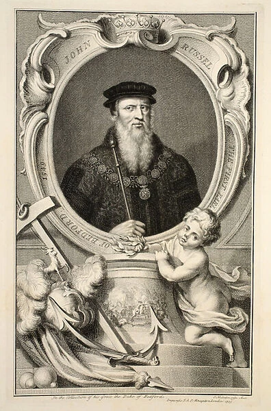 Portrait of John Russell, illustration from Heads of Illustrious Persons of Great