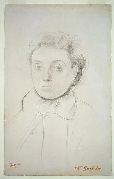 Portrait of Josephine Gaujelin, before 1867 (chalk on paper)
