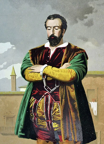 Portrait of Juan de Padilla, 19th century (chromo)