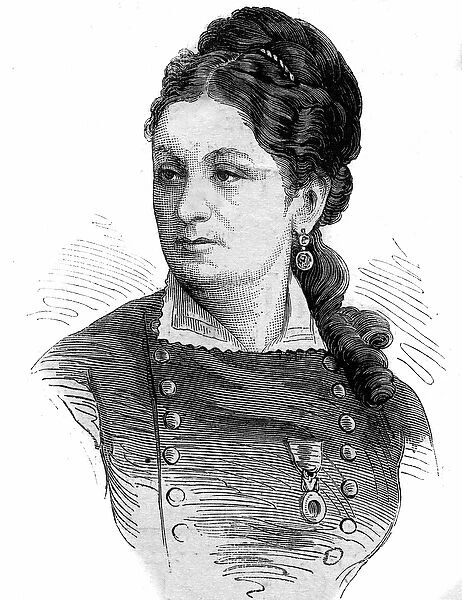 Portrait of Juliette Dodu (1848-1909) heroine of the War of 1870