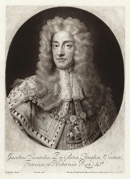 Portrait of King James II of England and Ireland (engraving)