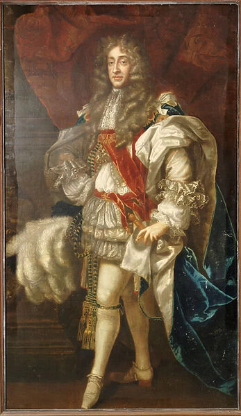 Portrait of King James II, full length, in Garter Robes (oil on canvas)