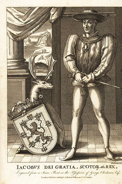 Portrait of King James II, of Scotland, 1430-1460. 1798 (engraving)