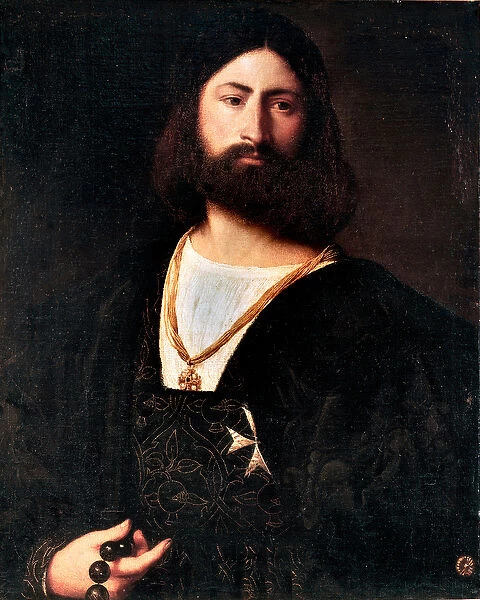Portrait of a Knight of Malta Painting by Tiziano Vecellio called the Titian (ca