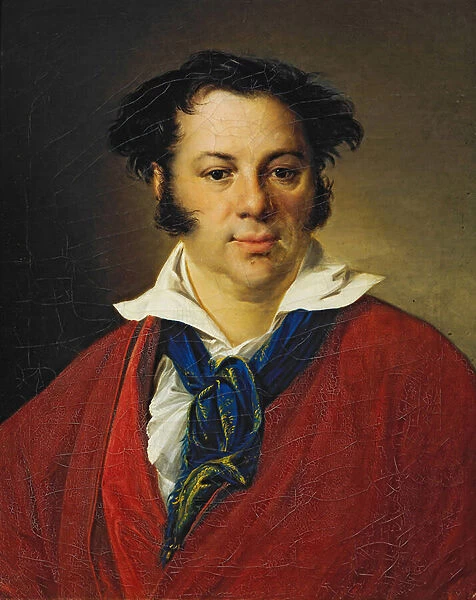 Portrait de Konstantin Ravich (Portrait of K. Ravich). Peinture de Vasili Andreyevich Tropinin (Vassili Tropinine) (1776-1857), huile sur toile, 1823. Art russe, 19e siecle, romantisme. State Tretyakov Gallery, Moscou