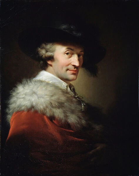 Portrait de l architecte LaTour (Portrait of the Architect La Tour). Peinture de Johann Baptist Von Lampi l aine (1751-1830), huile sur toile, 1794. Art autrichien, portrait 18e siecle, classicisme
