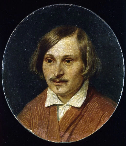 Portrait de l ecrivain Nicolas Gogol (1809-1852) (Portrait of the Author Nikolai Gogol). Peinture de Alexander Andreyevich Ivanov (1806-1858), huile sur toile, 1841. Art russe 19e siecle