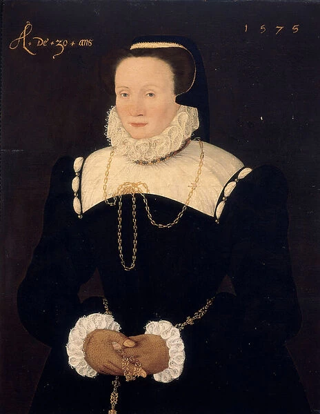 Portrait of a lady, 1575 (oil on panel) (pair to 931091)