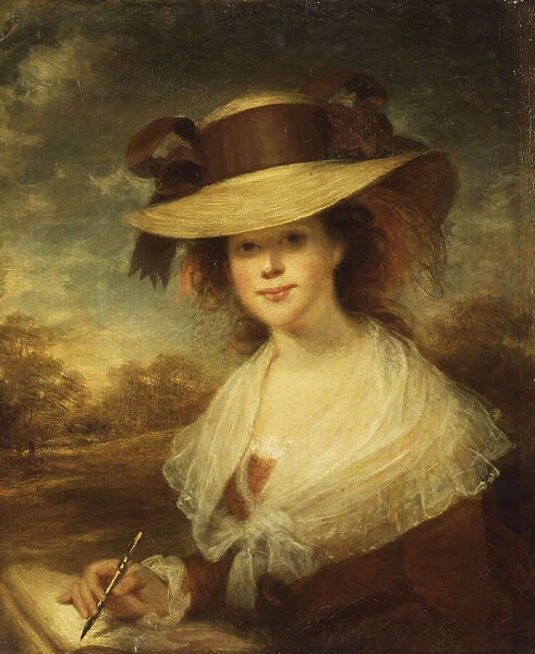 Portrait of Lady Beechley, the Artists Wife, (oil on canvas)