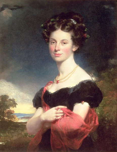 Portrait of a Lady in a Black Dress, 1825 (oil on canvas)