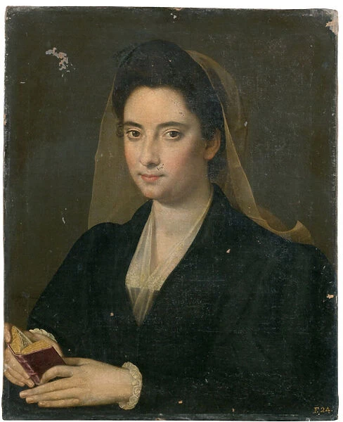 Portrait of a lady with a book ( Lucrezia Cenci ), 1591 (oil on canvas)