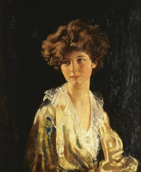 Portrait of Lady Evelyn Herbert, half length, (oil on canvas)
